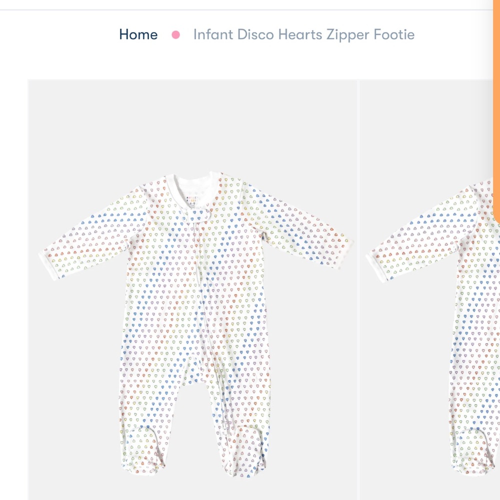 Infant disco hearts Roberta roller rabbit 3-6 onesie baby